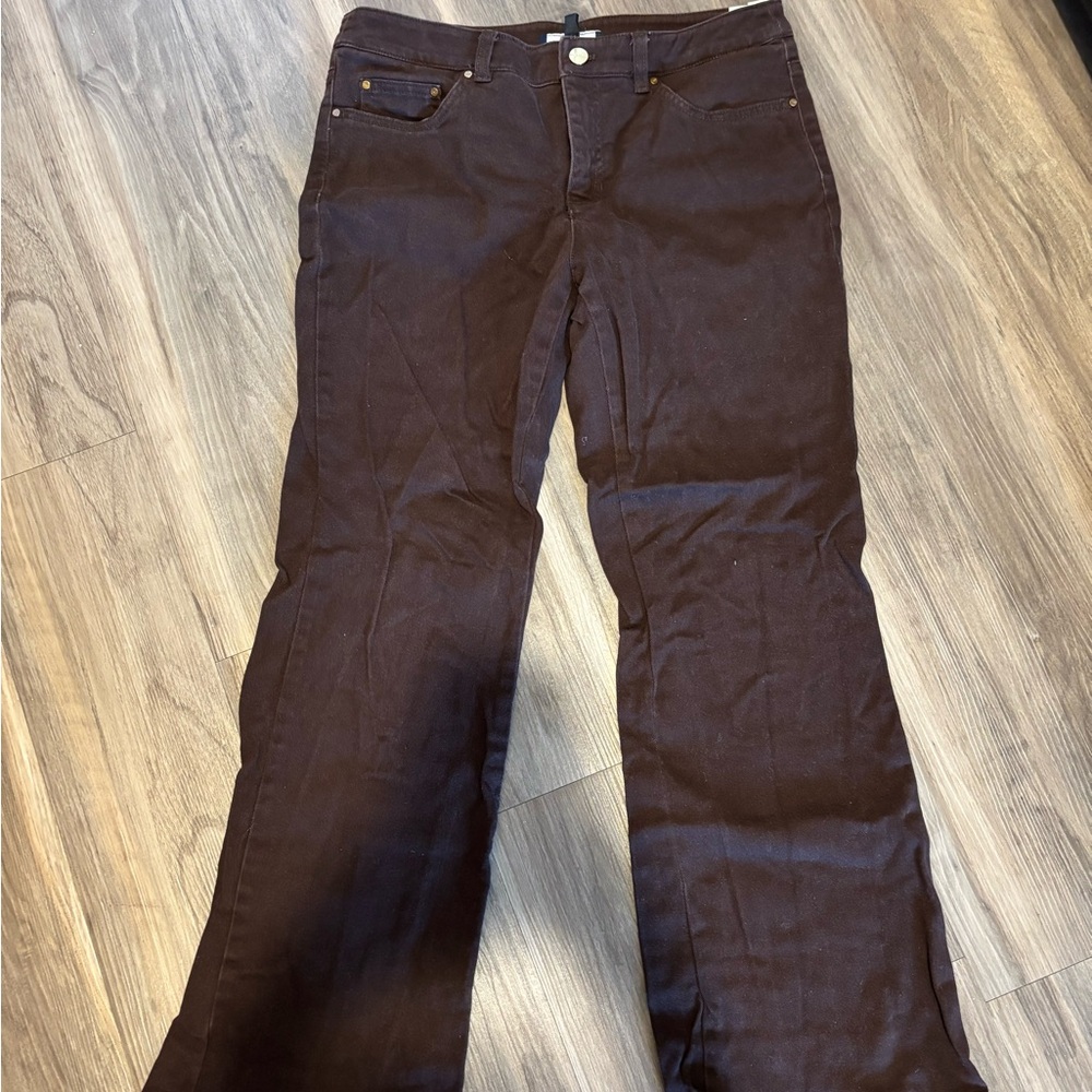 Jones New York Dark Brown Flare Jeans